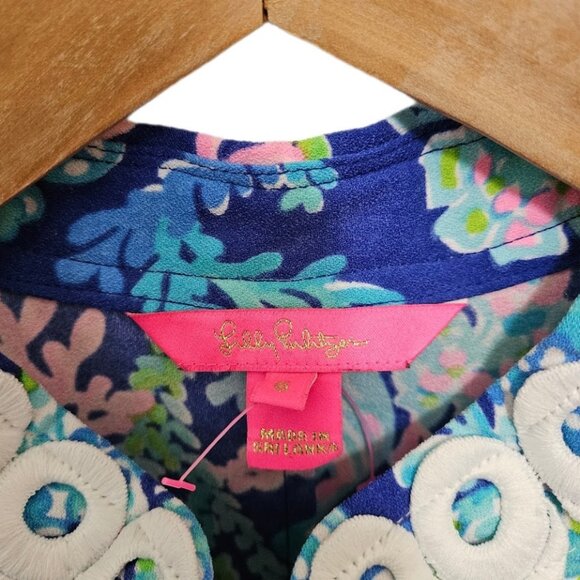 Lilly Pulitzer Blue and Pink Sleeveless Jane Dress - Picture 10 of 12